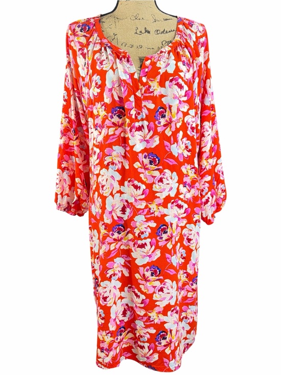 The Pioneer Woman Dresses & Skirts - The Pioneer Woman Red and Pink Floral Long sleeve Dress. EC. Size XXXL